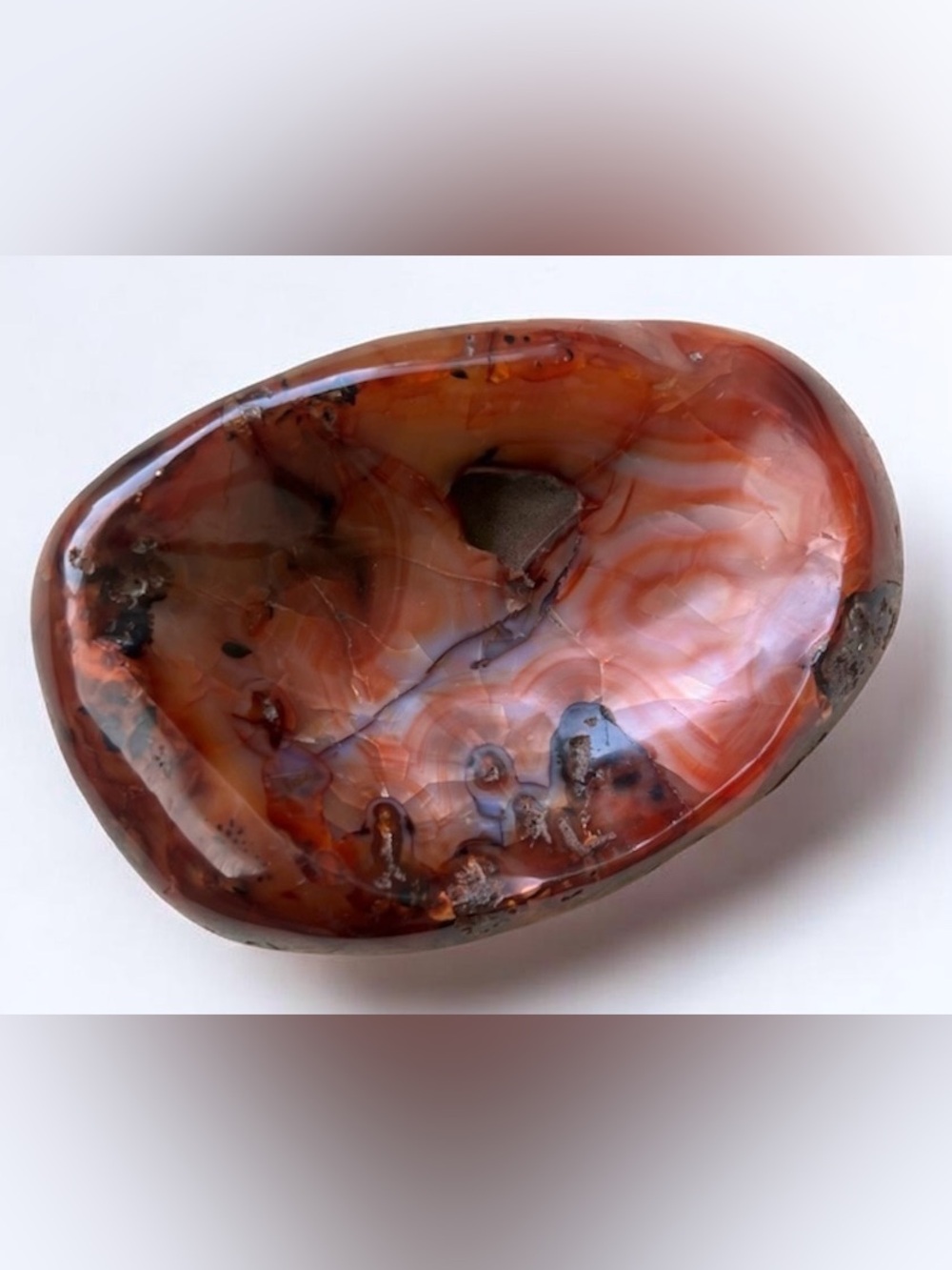 Large Natural Carnelian Crystal Bowl - Picture 7 of 8